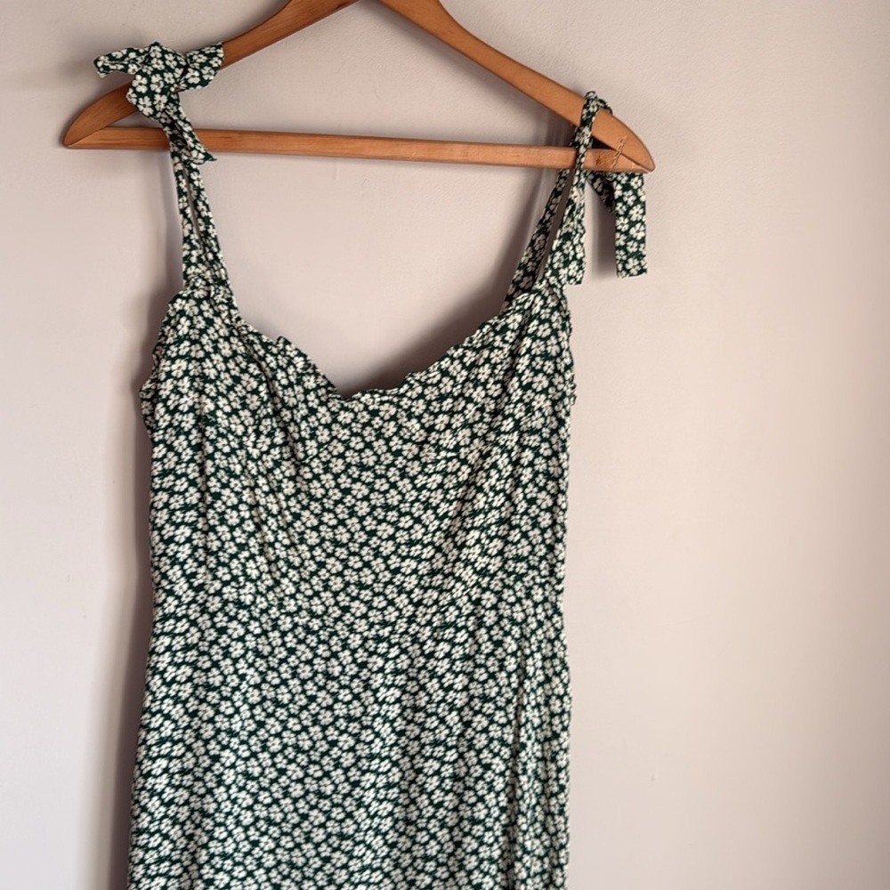 REFORMATION Nikita Midi Floral Green Dress 12 - Picture 3 of 13